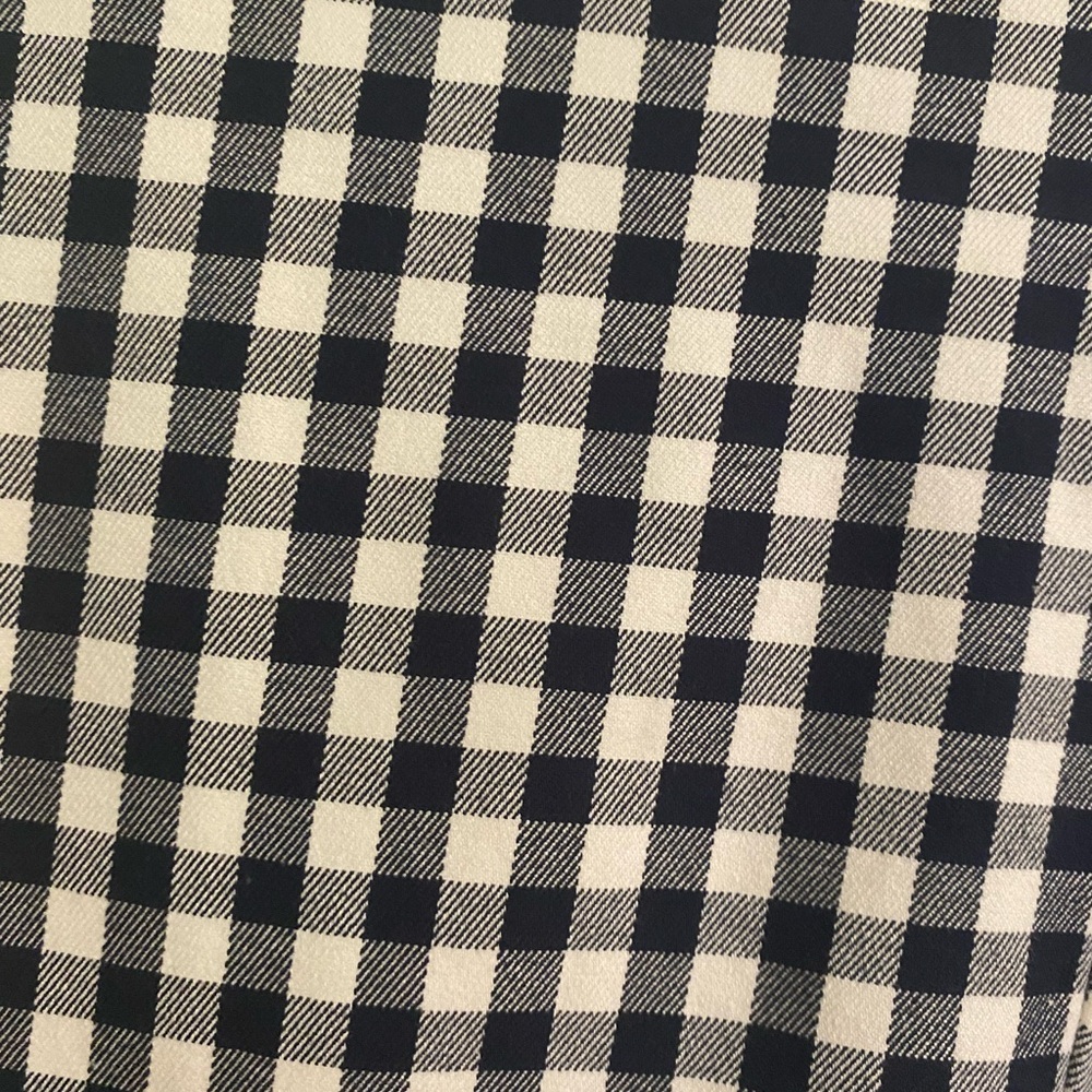 J. Crew Factory Navy Gingham Winnie Ankle Cotton Stretch Preppy Pants Size 0 - Picture 3 of 15